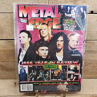 METAL EDGE Magazine 3/1999 Aerosmith/metallica/motley Crue/kiss/candlebox/union • $12.95