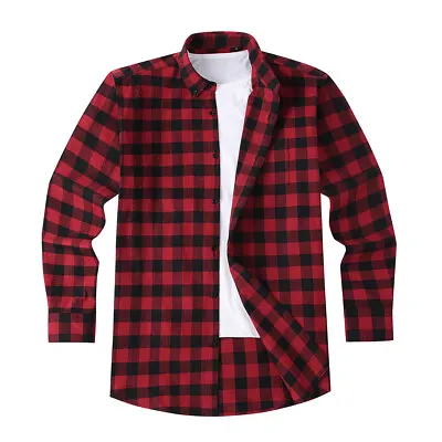 Mens Flannel Shirt Lumberjack Check TartanOxford Casual Brushed Cotton Blend • £19.95