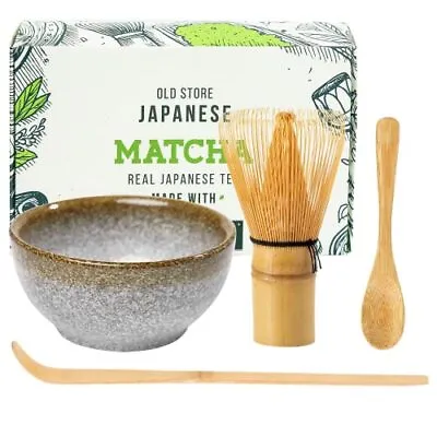 KAISHANE Japanese Matcha Whisk Set Matcha Tea Ceremony Set Of 4 Including 100 Pr • $33.96