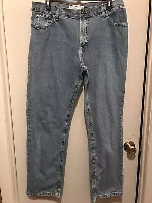 Tommy Hilfiger Classic Fit 100% Cotton Light Blue Denim Jeans Size 12-R/31 • $21.30