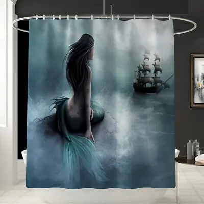 Mermaid Bathroom Shower Curtain • $16.99