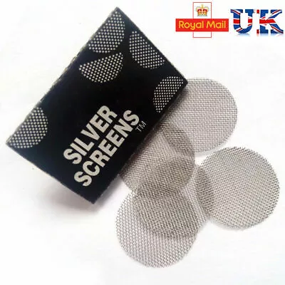 Pipe Screen Silver Metal Gauzes Stainless Steel Pipes Filter Smoking 20mm Uk • £1.99