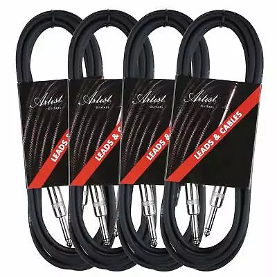 $48 • Buy Artist GS10 10ft (3m) Guitar Cable/Lead - 4 Pack