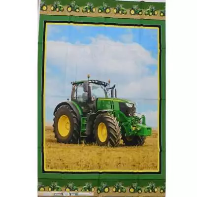 Patchwork Quilting Sewing Fabric John Deere Farm Machine Panel 76x110cm • $25