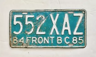 Vintage 1984 1985 Frontera Baja Mexico Vehicle License Plate BC Border 552 XAZ • $19.99