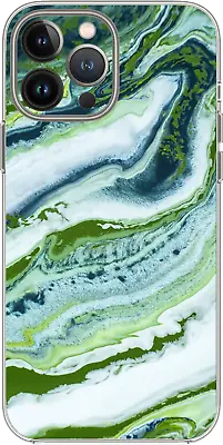 Marble Pattern Swirl Green Nature Art Case Cover Silicone / Shockproof / MagSafe • $17.95