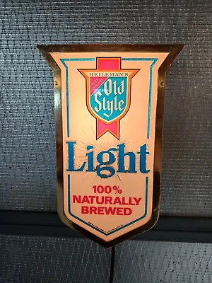 Vintage 1982 Heileman Old Style Light Lighted Beer Sign Bar Pub • $110