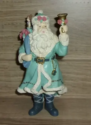 Vintage Midwest Of Cannon Falls Old World Santa 5.5  Figurine W/Bell & Toy Bag • $13.19