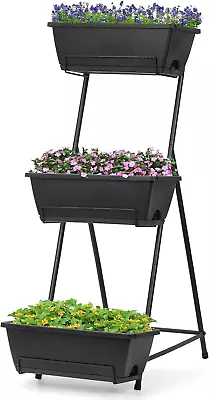 3 Tiers Vertical Raised Garden Bed Planter Raised Beds Freestanding Elevated Pl • $48.61