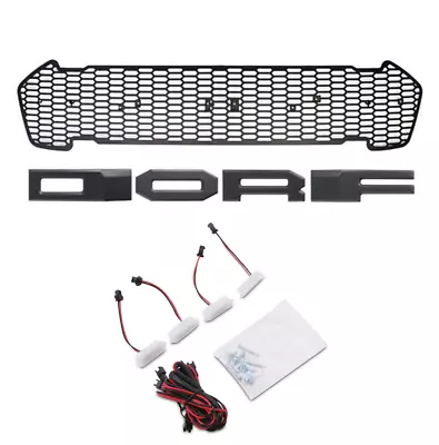 $129.80 • Buy Mesh Grill For Ford Ranger PX2 2015-2018 T7 FIT XL XLT XLS RAPTOR With LED Light