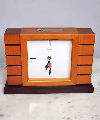 Bulova Usonian I Frank Lloyd Wright Mantel Clock Cherry New In Box B18659 READ • $39.97