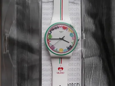£115 • Buy Swatch Watch SUOZ228 Greetings From Milano. 2016. Brand New In Original Box.