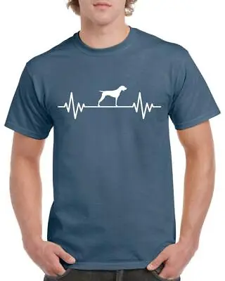 Unisex Mens Dog Gifts TShirt Present German Shorthaired Pointer Heart Beat Pulse • £9.99