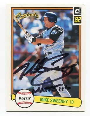 2002 Donruss Originals Mike Sweeney Signed Card Baseball Autographed AUTO #110 • $20