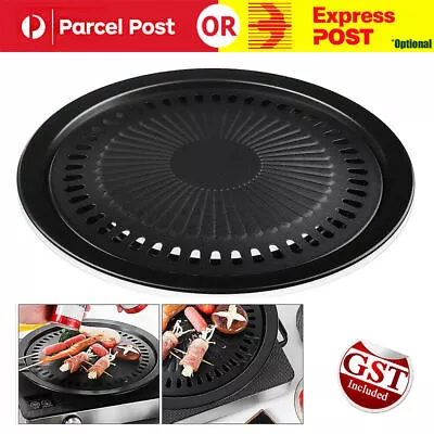 Korean Nonstick BBQ Grill Pan For Stovetop Barbecue Portable Hot Plate Outdoor • $22.55