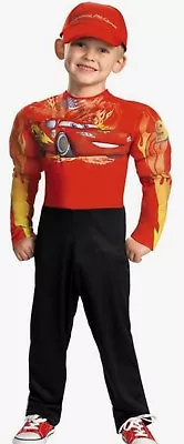 Disney Cars Lightning McQueen Muscle Costume Size 4-6 Small New Child Boys • $59.99