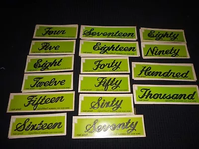 NOS Vtg Mid Century Leigh Script Style House Address Numbers Spellout   • $21