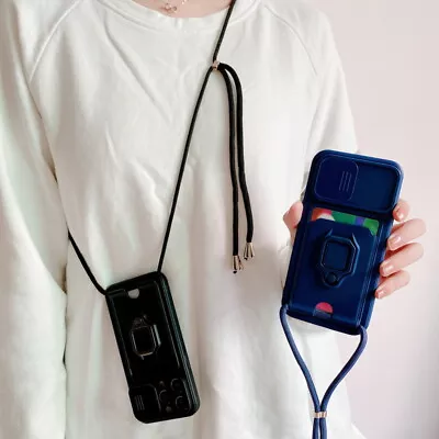 $8.79 • Buy Case For IPhone 14 13 12 Pro Max 11 XS XR 8 Plus Neck Lanyard Ring Holder Cover