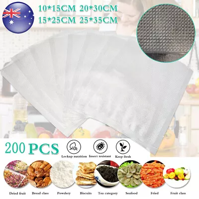 Upto 200 Vacuum Sealer Bags Roll Bag Precut Food Storage Saver Heat Seal Cryovac • $25.99