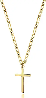 14K Gold Filled Cross Necklace For Men Assorted Item Display Lengths  Styles • $16.54