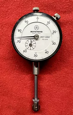 Mitutoyo 2416 Dial Indicator W/ Roller Wheel -1  Range 0.001  Grad **Unused?** • $79