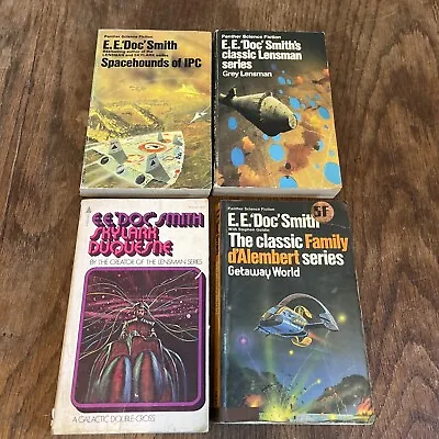 4 E.E Doc Smith Vintage Science Fiction Paperbacks Skylark Lensman Bundle • £10.15