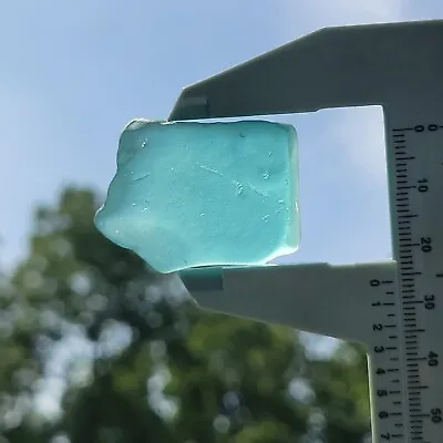Sea Glass Found @ Lake / River Beach 1 Large Piece Colored Aqua Blue Green • $8.95