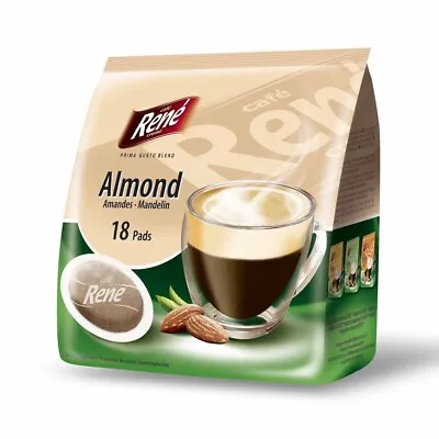 RENE Coffee Pods PADS ALMOND Coffee -18 Pads For SENSEO Machines FREE SHIPPING • £10.44