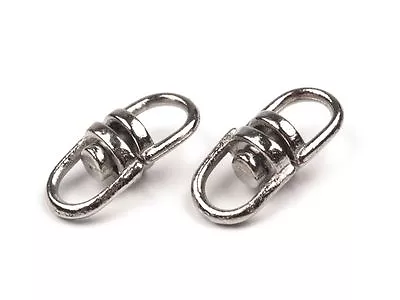 10 X Metal Rotary Swivel Connectors 6 X 13 Mm Clip Claps Bags Key Rings DIY • £1.79