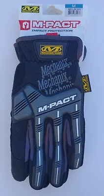 NEW Mechanix Wear Mens Open Cuff M-Pact BLACK Gloves Sz M • $23.54