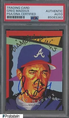 Greg Maddux BRAVES HOF Signed Auto 1995 Donruss Diamond Kings Card DK2 PSA • $33