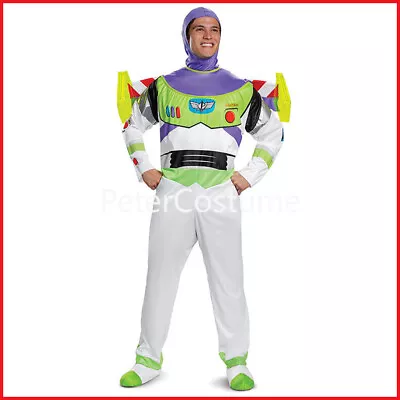 Adults Men Toy Story Buzz Lightyear Costume Halloween Party Cosplay Jumpsuit • $59.99