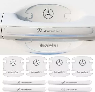 For Mercedes Benz Door Handle Protector Stickers Clear Silicone Accessories 8Pcs • $9.98