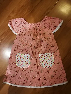 Baby Girls Dress Made With Oobi Fabric Easter Strawberry Pink BNWOT Suit Size4 • $10