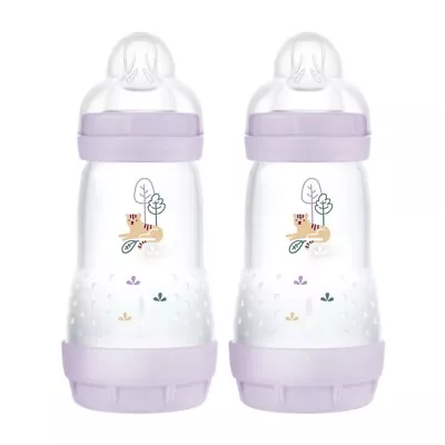 MAM Easy Active Baby Bottle | Easy To Hold | Fast Flow Teat | 2+ Months | Lilac • £17.95