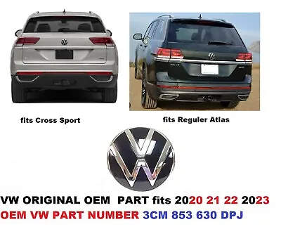 2020 2021 2022 2023 Volkswagen Atlas Rear Hatch Emblem 3CM 853 630 DPJ • $32