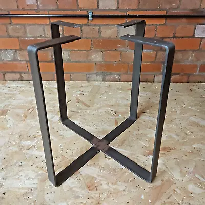 Metal Table Legs- Raw Steel- Industrial Rustic- X-frame • £43.99