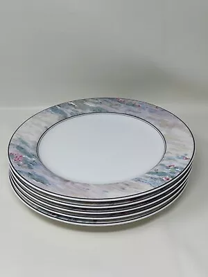 Mikasa Maxima Super Strong Fine China Monet Dinner Plates Set Of 5 • $69.99