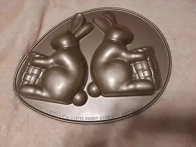 Nordic Ware Cast Aluminum Nonstick Bunny Cake Pan 3D Easter Egg Rabbit NEW • $13.88