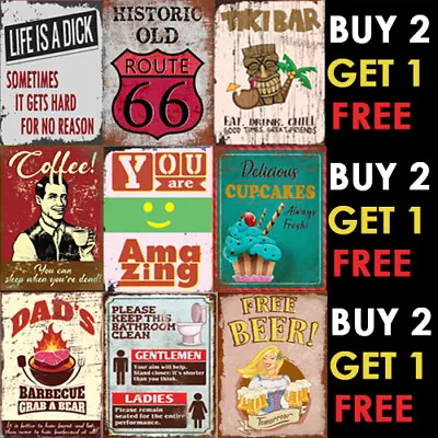 £6.50 • Buy METAL TIN SIGN PLAQUE Wall Decor Signs Vintage Retro Man Cave Poster Home Tavern