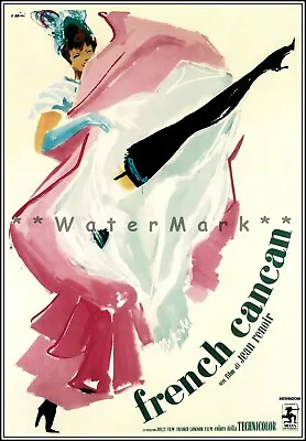 French Cancan 1955 Film Vintage Poster Print Retro Style Art Moulin Rouge Dance  • $28.59