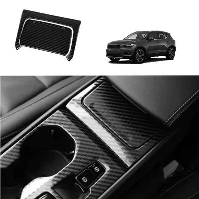 For Volvo XC40 2019-22 Carbon Fiber Steel Console Gear Shift Frame Cover Trim 2x • $33.88