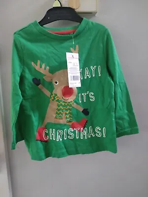 Gorgeous Boy's Christmas T-Shirt 18-24 Months F&F *Brand New With Tags* • £2.99