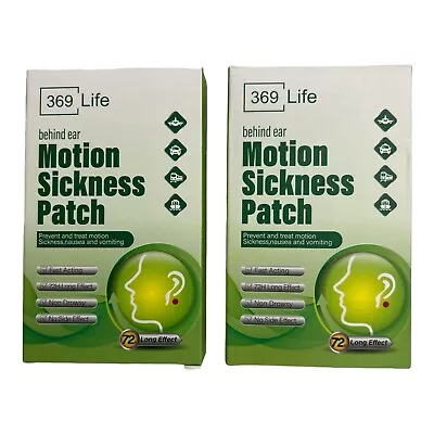 369 Life Motion Sickness Patches For Seasickness Cruise Lot Of 2= 40 Total • $13.49