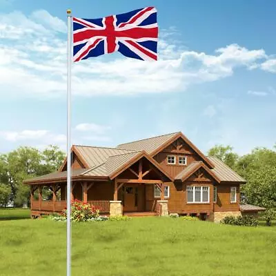 £39.95 • Buy 25FT Aluminium Sectional Flagpole Kit Outdoor Garden Telescopic Flag Pole + Flag