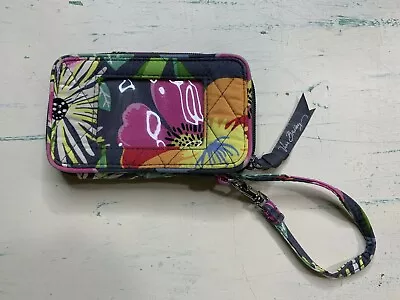 Vera Bradley Jazzy Blooms Phone Wristlet ID Wallet Clutch Tropical Flowers • $10.99