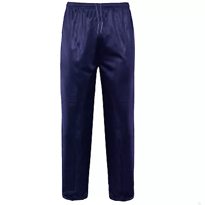 NAVY Silky Tracksuit Bottoms Casual Trousers Jogging Gym Trousers Leisure Pants • £14.99