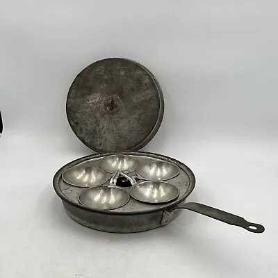 Vintage Buffalo Steam Egg Steel Egg Poacher Insert With 5 Cups Pan & Insert • $26.95