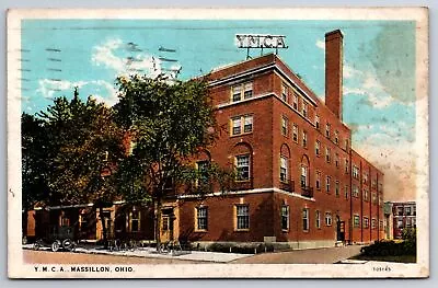 Massillon Ohio~Downtown YMCA Building~Vintage Cars~1920s Postcard • $8.99