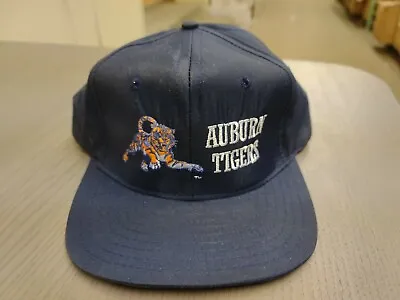 Officially Licensed NCAA Auburn Tigers Team Name & Logo Navy Hat Vintage  • $18.99